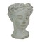 Weathered Gray Greek Lady Statue Wall Mount Cement Head Planter 6 Inches High